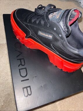 Reebok Black Sneaker with Red Platform